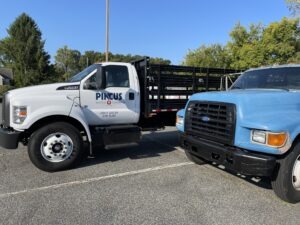 A white 2024 Ford F-650 truck