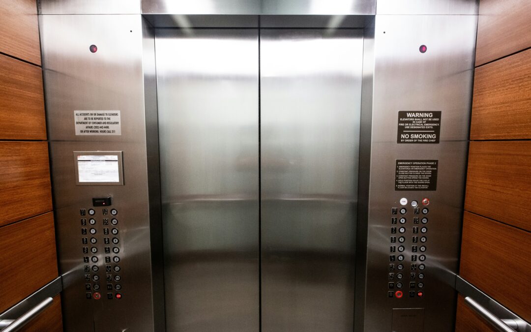 The interior of an elevator